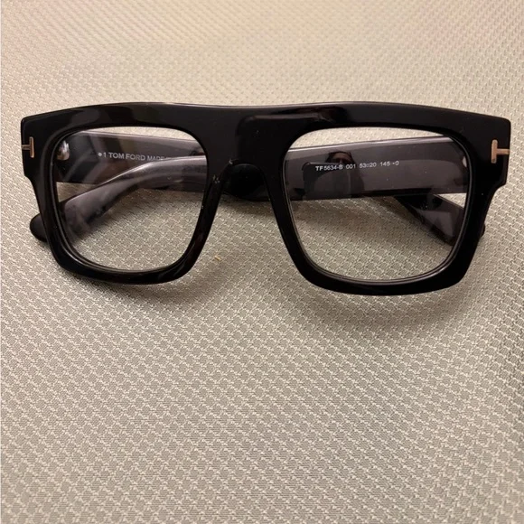 Tom Ford Black Glasses with Gold Accents